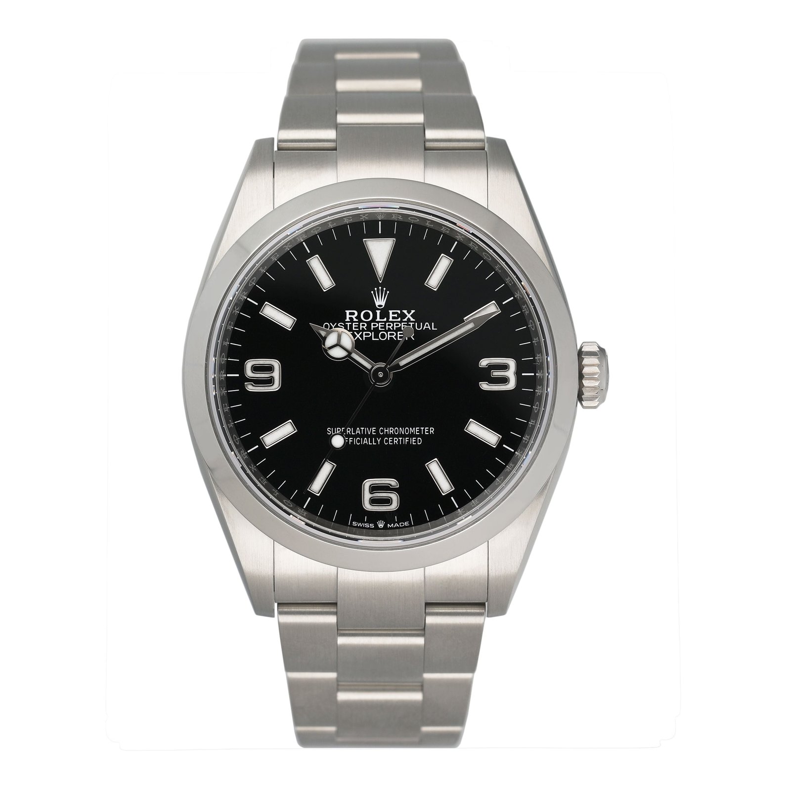 Rolex Oyster Perpetual Explorer 124270 Relógio Masculino Caixa e Documentos