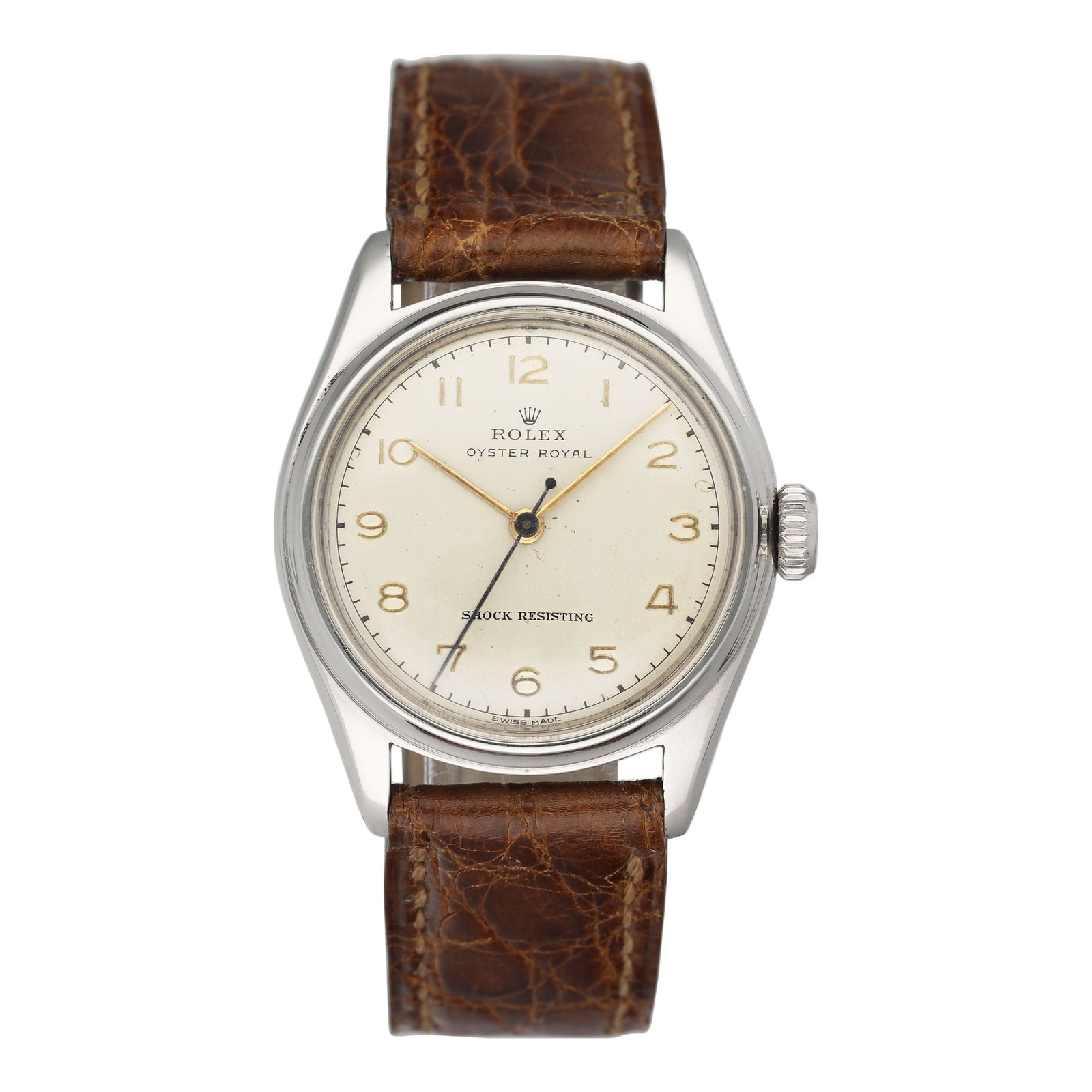 Rolex Oyster Royal 4444 mostrador prata Relógio Masculino