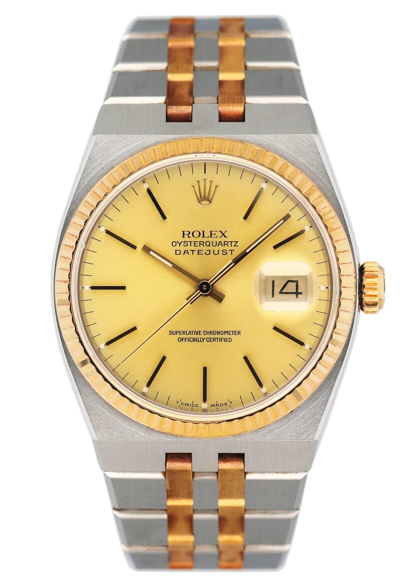 Rolex Oysterquartz Datejust 17013 Two Tone Relógio Masculino
