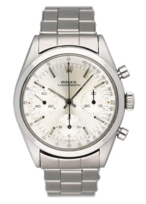 Rolex Pre Daytona 6268 mostrador prata Relógio Masculino