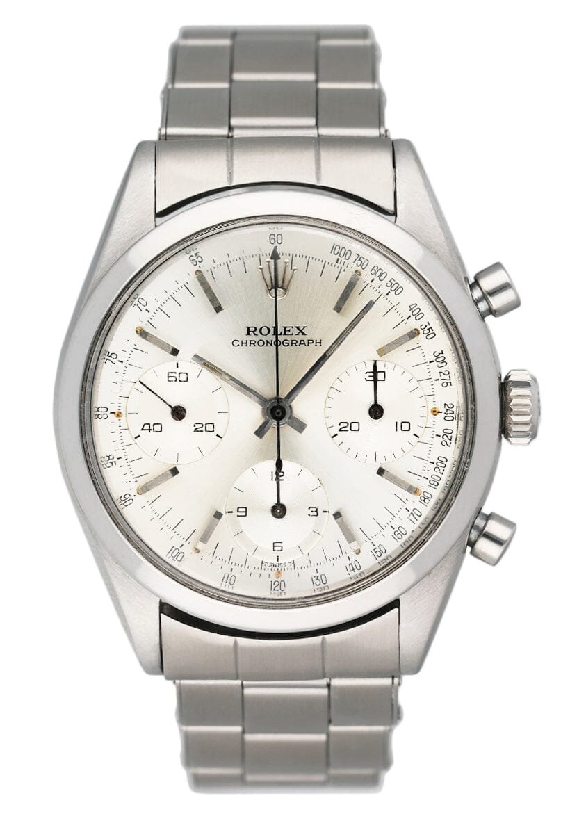 Rolex Pre Daytona 6268 mostrador prata Relógio Masculino