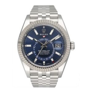 Rolex Sky Dweller 326934 mostrador azul Relógio Masculino Caixa e Documentos