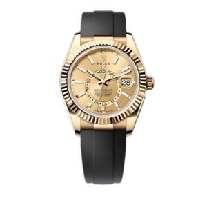 Rolex Sky-Dweller 336238 mostrador champagne Relógio Masculino Caixa e Documentos