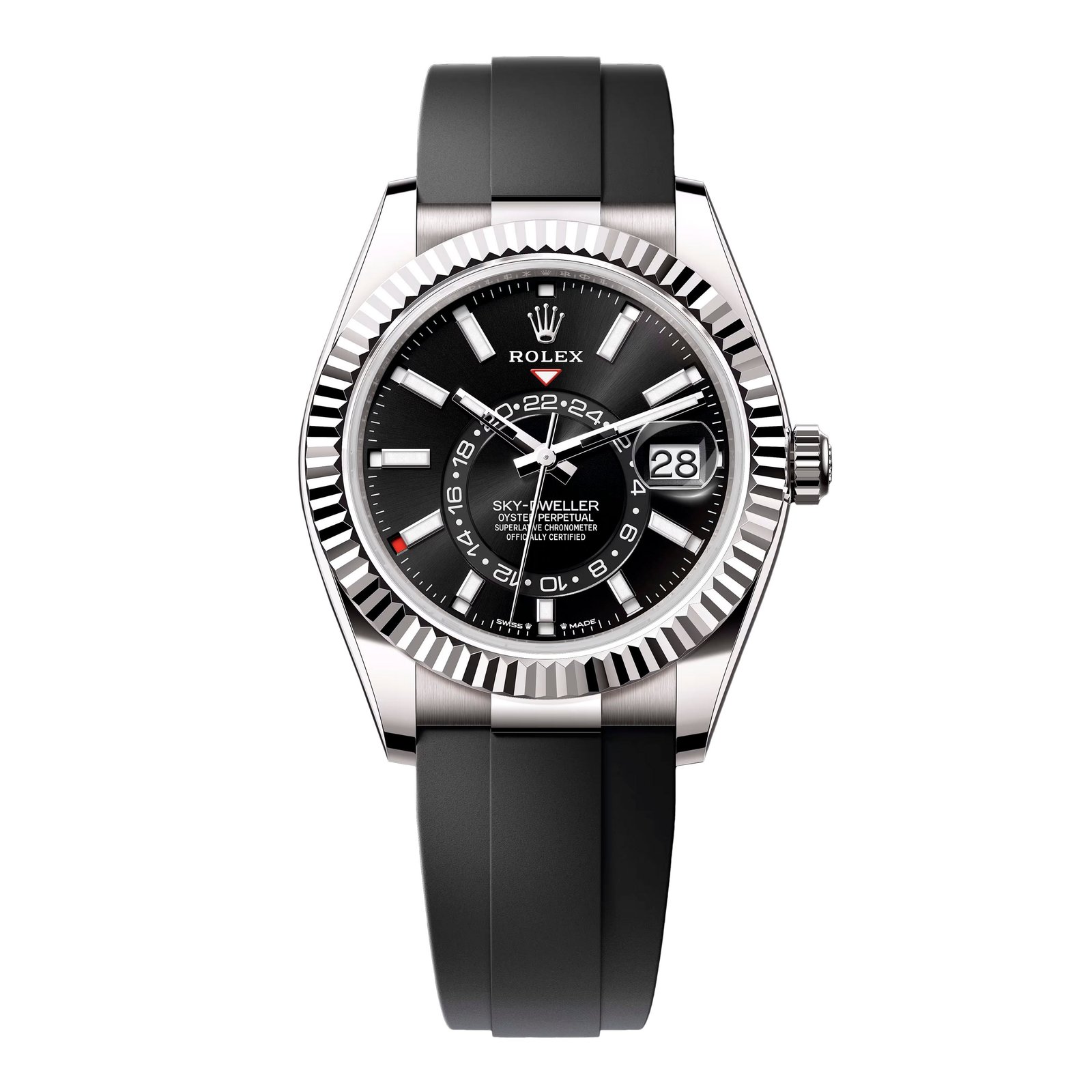 Rolex Sky-Dweller 336239 mostrador preto Relógio Masculino Caixa e Documentos
