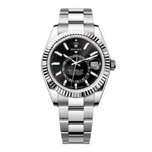 Rolex Sky-Dweller 336934 mostrador preto Relógio Masculino Caixa e Documentos