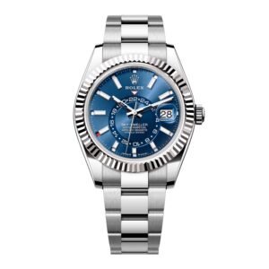 Rolex Sky-Dweller 336934 mostrador azul Relógio Masculino Caixa e Documentos