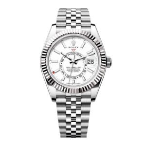 Rolex Sky-Dweller 336934 mostrador branco Relógio Masculino Caixa e Documentos