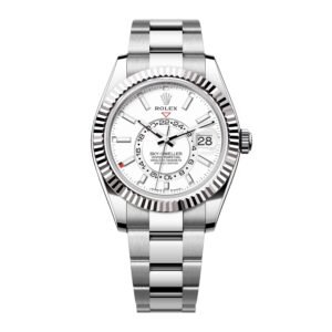Rolex Sky-Dweller 336934 mostrador branco Relógio Masculino Caixa e Documentos