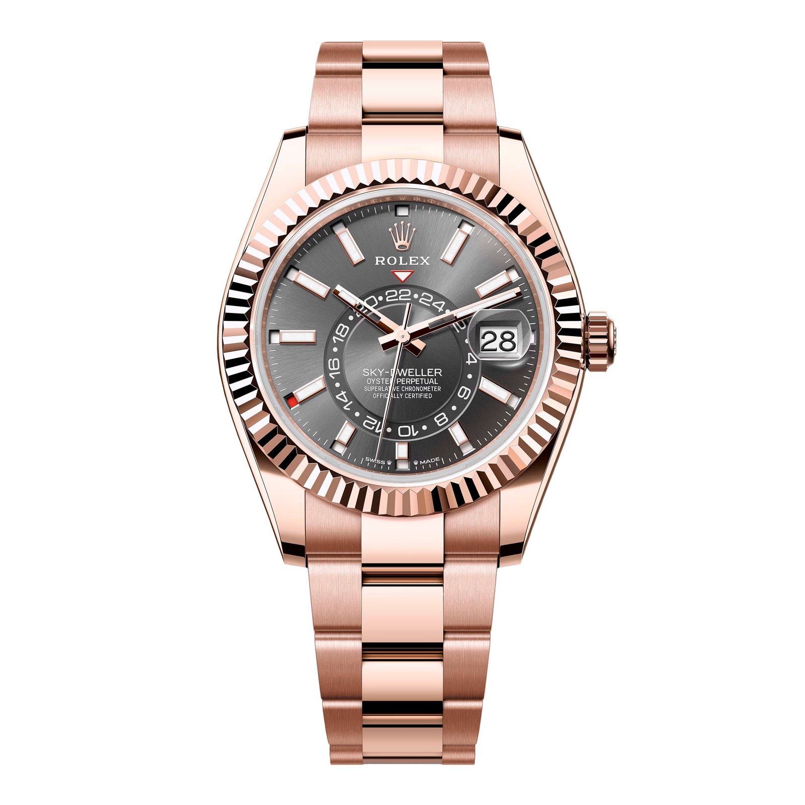 Rolex Sky-Dweller 336935 Slate Dial Relógio Masculino Caixa e Documentos