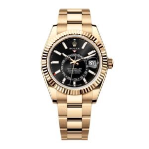 Rolex Sky-Dweller 336938 mostrador preto Relógio Masculino Caixa e Documentos