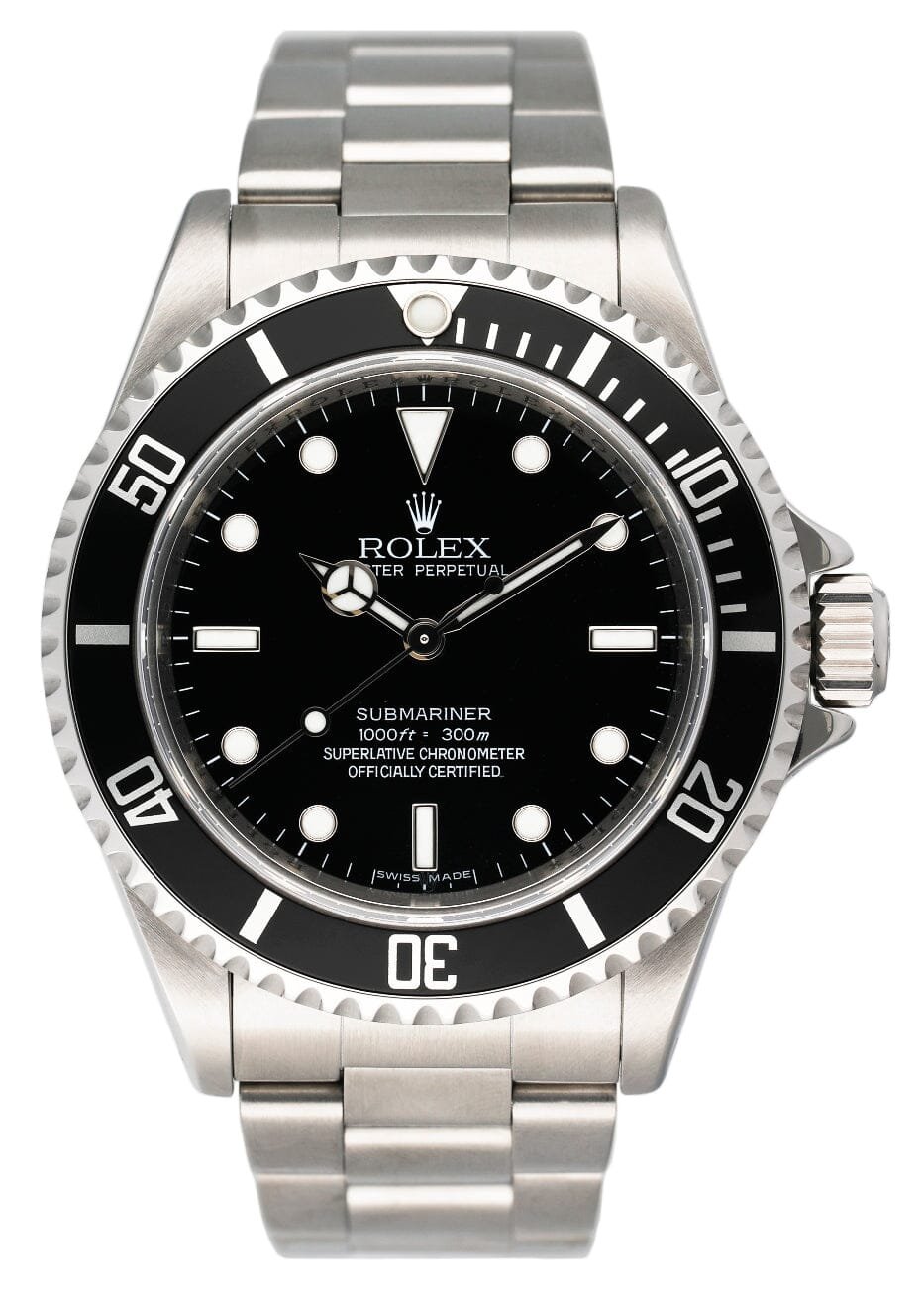 Rolex Submariner 14060M No Date gravado Rehaut Relógio Masculino