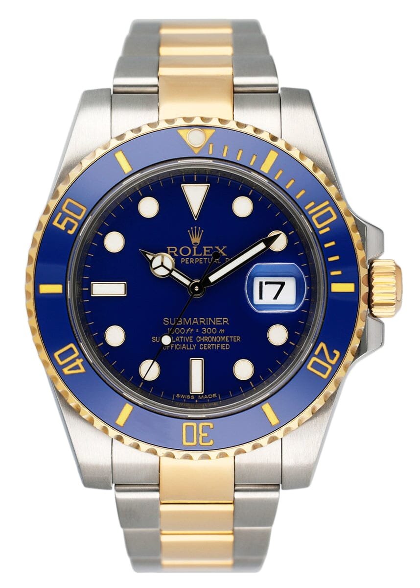 Rolex Submariner Date 116613LB mostrador azul Relógio Masculino Caixa e Documentos