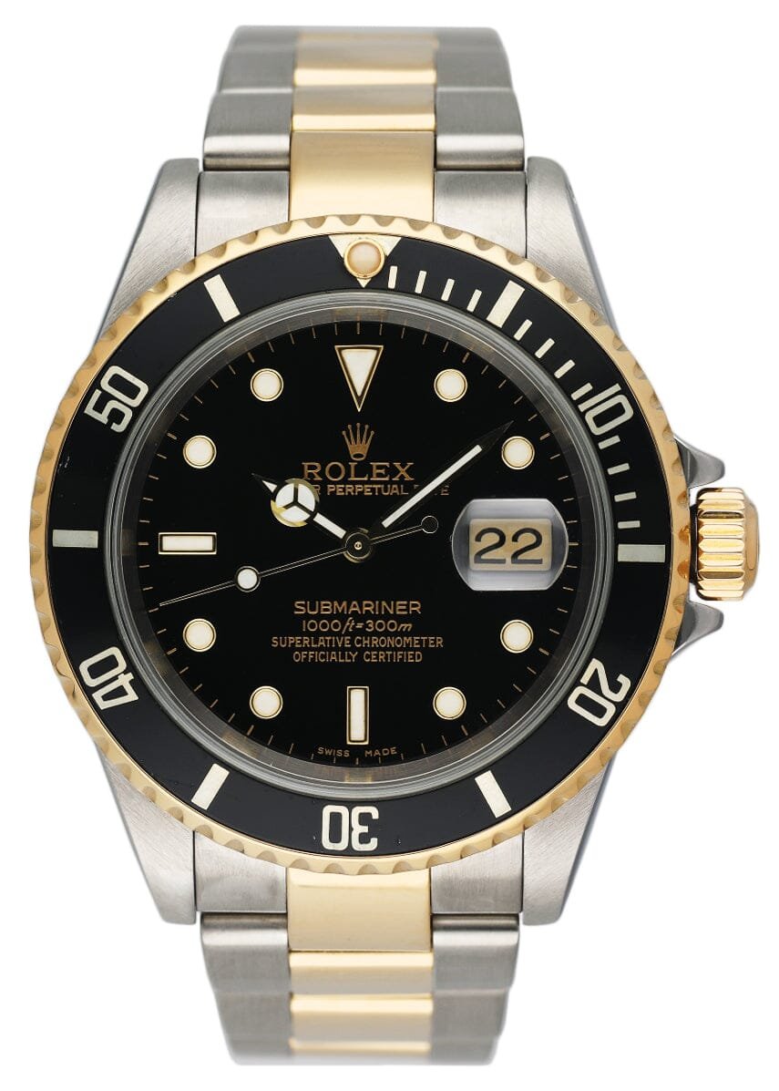 Rolex Submariner Date 16613 Two-Tone Relógio Masculino