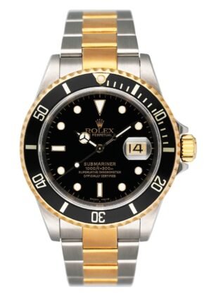 Rolex Submariner Date 16613 Two-Tone Relógio Masculino Caixa e Documentos
