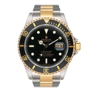 Rolex Submariner Date 16613LN mostrador preto Relógio Masculino Caixa e Documentos