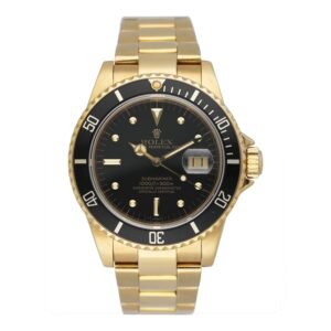 Rolex Submariner Date 16808 Black Nipple Dial Relógio Masculino Caixa e Documentos