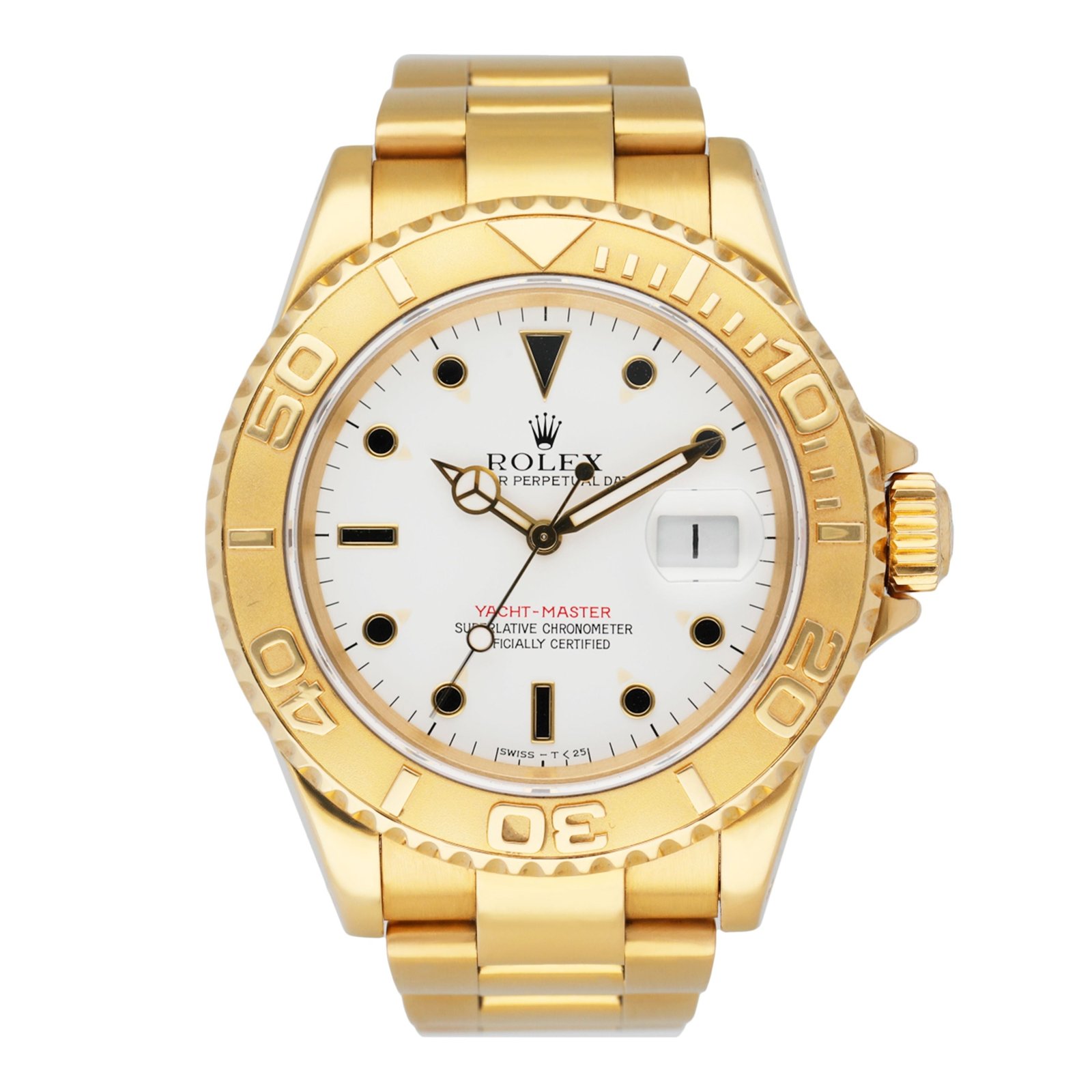 Rolex Yacht Master 16628 18k ouro amarelo Men's Relógio