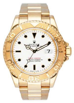 Rolex Yacht Master 16628 18k ouro amarelo Relógio Masculino Caixa e Documentos