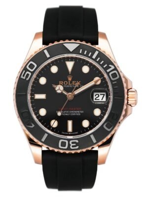 Rolex Yacht-Master 268655 mostrador preto Relógio Masculino Caixa e Documentos