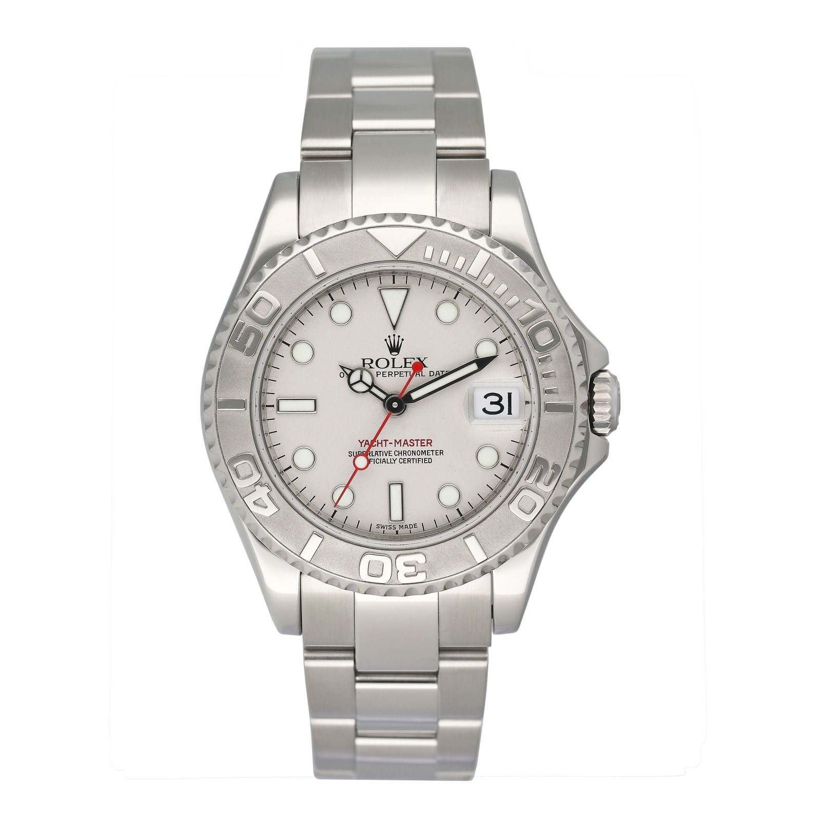 Rolex Yacht-Master 37 168622 mostrador cinza Relógio Masculino