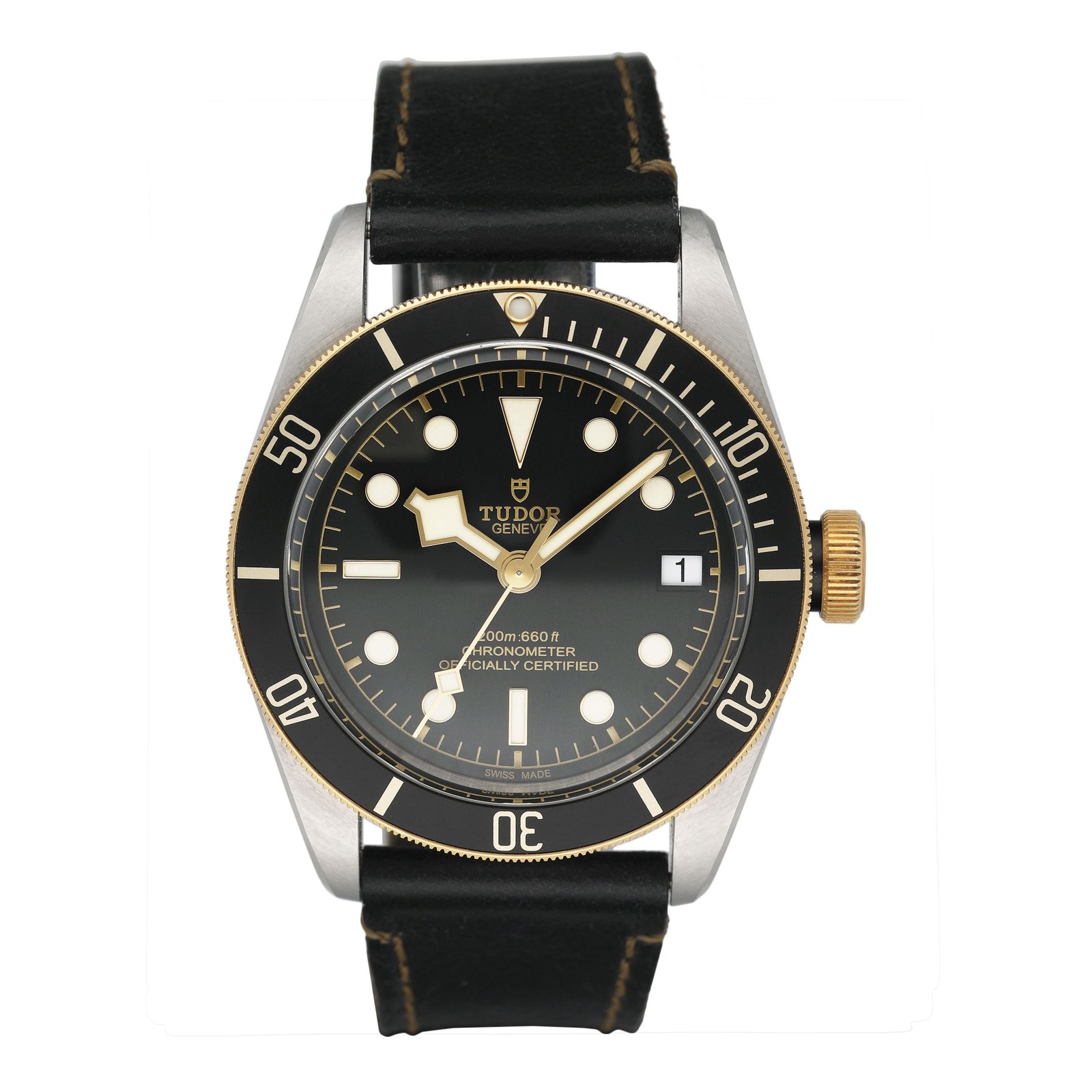 Tudor Black Bay M79733N mostrador preto Relógio Masculino Caixa e Documentos