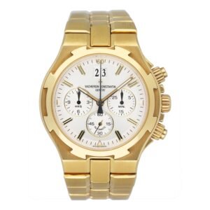 Vacheron Constantin Overseas 49140 Sliver Dial 18k ouro amarelo Relógio Masculino Caixa e Documentos