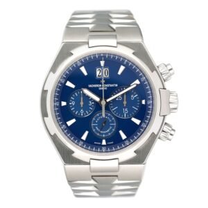Vacheron Constantin Overseas 49150 mostrador azul Relógio Masculino Caixa e Documentos