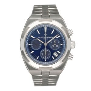 Vacheron Constantin Overseas 5500V/110A-B148 mostrador azul Relógio Masculino Caixa e Documentos