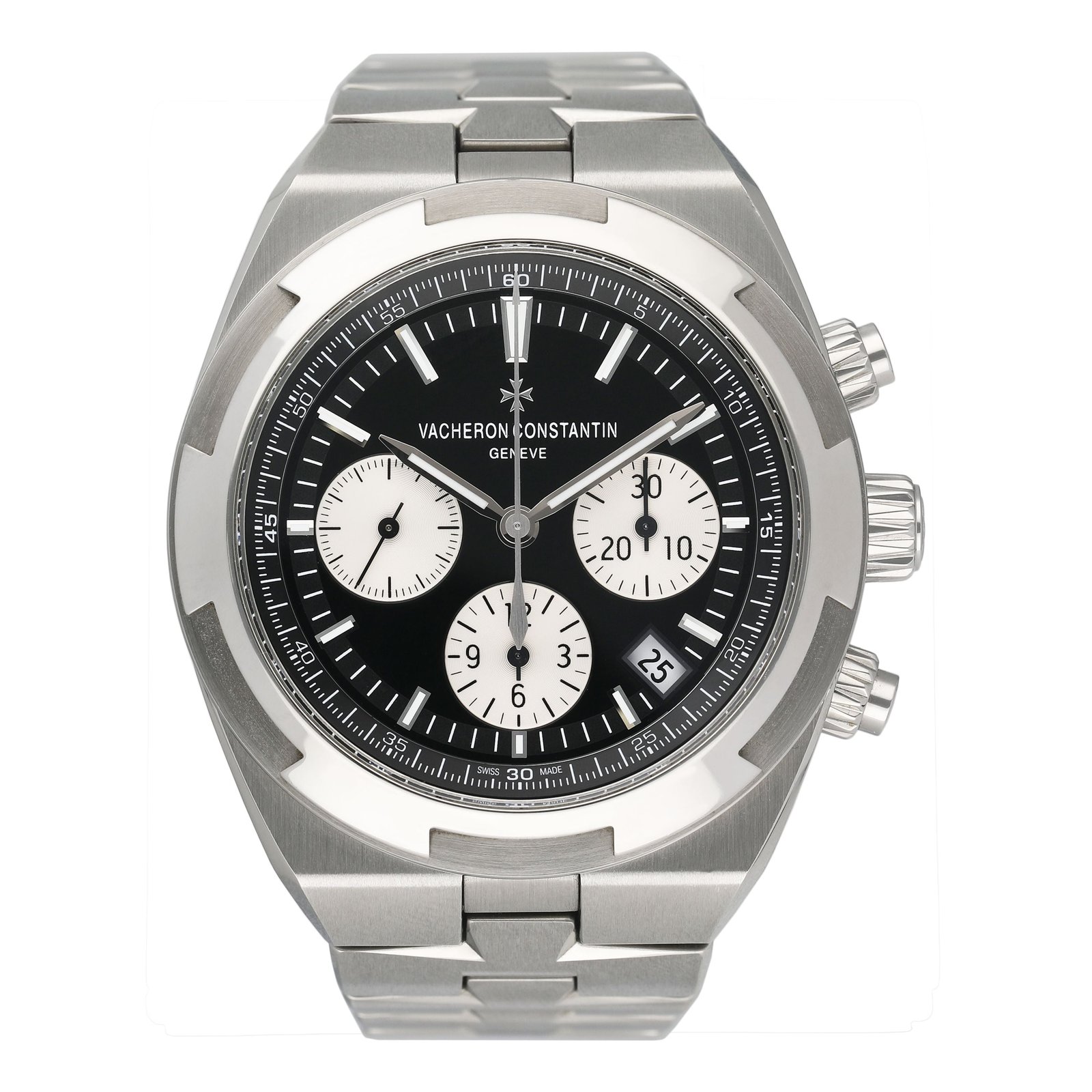Vacheron Constantin Overseas 5500V/110A-B481 mostrador preto Relógio Masculino Caixa e Documentos